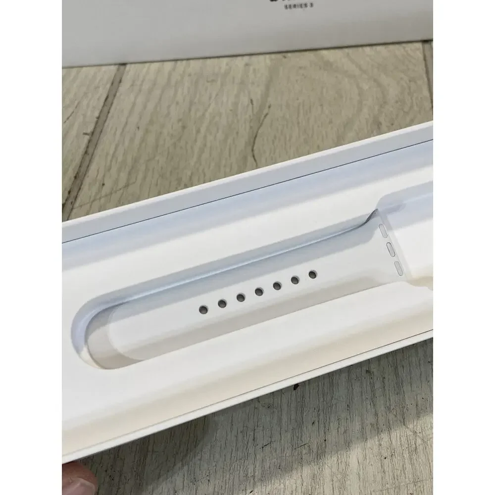 Apple Sport Band for Watch Series 3 Silver Aluminum White Size 38mm A1858